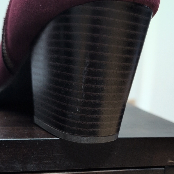 Style & Co. Masrinaa Rich Burgundy/Plum Ankle Block Heel Booties Size 10M  NEW - Picture 7 of 7